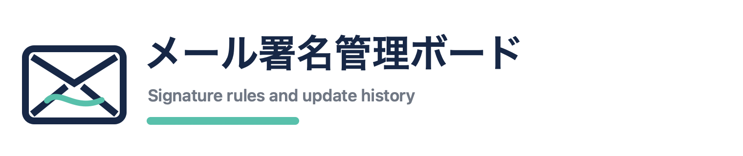 メール署名管理ボード